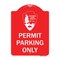 Signmission National Park Service-Permit Parking Only, Red & White Aluminum Sign, 18" x 24", RW-1824-23863 A-DES-RW-1824-23863 - alternate 1